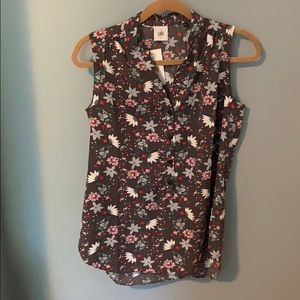 NWT CAbi Floral Blouse